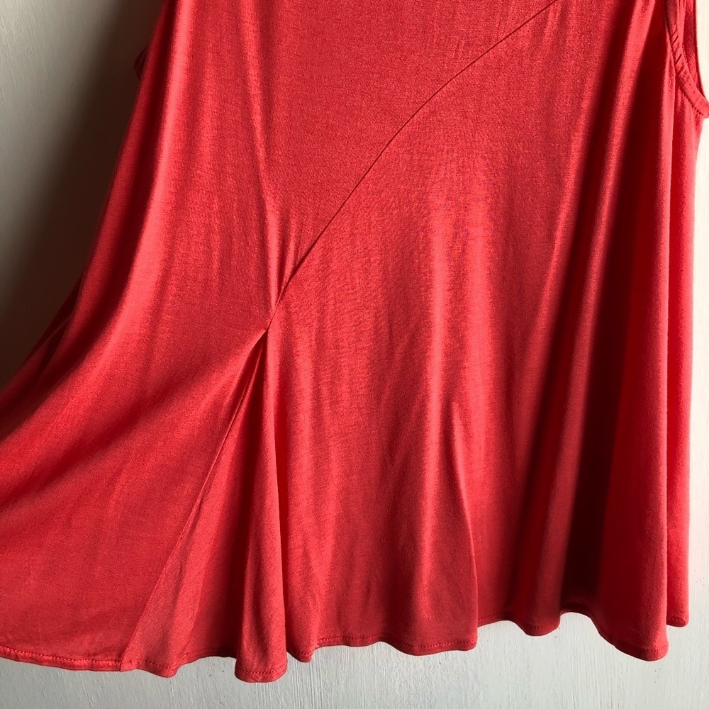 J. Crew coral pleated swing tank top - Picture 4 of 6